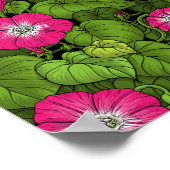 Morgenruhm in Rosa und Grün Poster (Ecke)