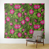 Morgenruhm in Rosa und Grün Wandteppich (Beispiel (Horizontal))
