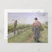 Morgens, 1889 postkarte (Vorne/Hinten)