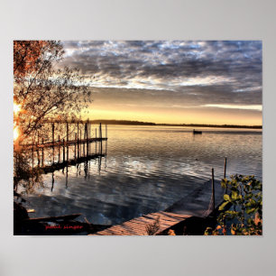 Morgens am Monona-See Poster
