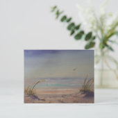 Morgens am Strand Postkarte (Stehend Vorderseite)
