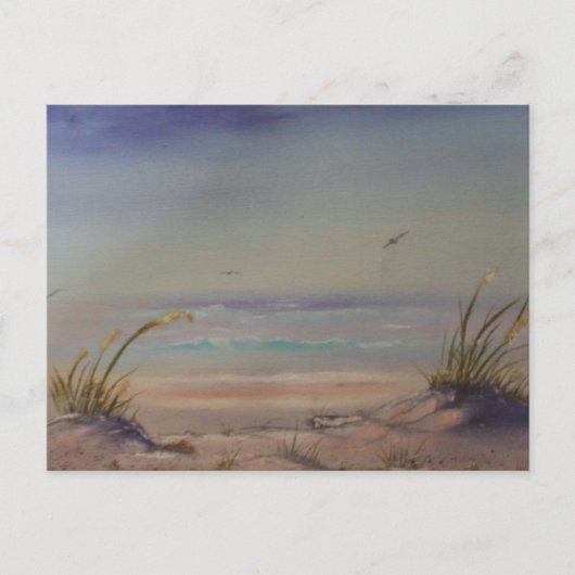 Morgens am Strand Postkarte (Vorderseite)