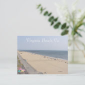 Morgens am Strand Postkarte (Stehend Vorderseite)