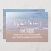 Morgens am Strand Schönes Brautparty Einladung (Vorne/Hinten)