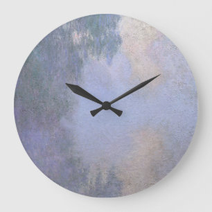 Morgens an der Seine bei Giverny von Claude Monet Große Wanduhr