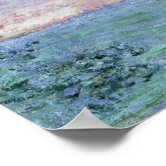 Morgens Antibes, Claude Monet, 1888 Poster (Ecke)