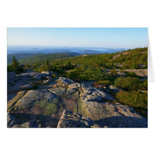 Morgens auf dem Cadillac Mountain at Acadia (Vorderseite (Horizontal))