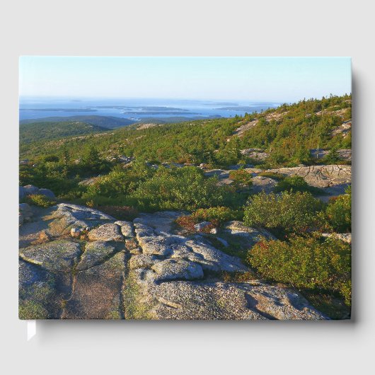 Morgens auf dem Cadillac Mountain at Acadia Gästebuch (Vorderseite)