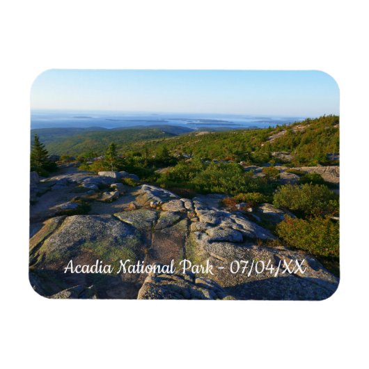 Morgens auf dem Cadillac Mountain at Acadia Magnet (Horizontal)