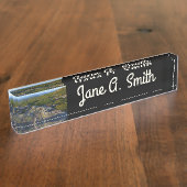 Morgens auf dem Cadillac Mountain at Acadia Namensplakette (Seite)