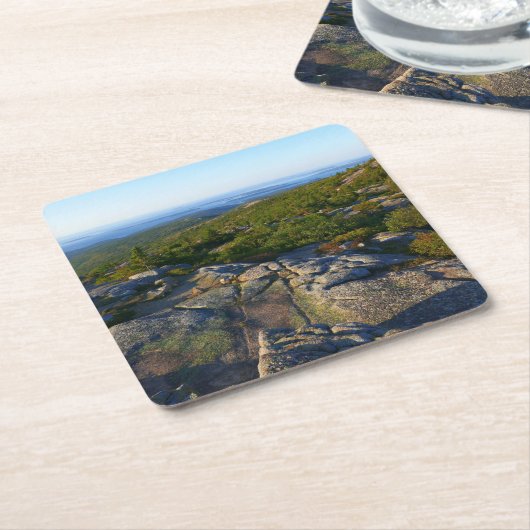 Morgens auf dem Cadillac Mountain at Acadia Rechteckiger Pappuntersetzer (angewinkelt)