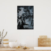 Morgens Bahnhof Friedrichstraße Poster (Küche)