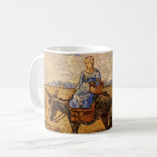 Morgens, Bauernpaar von Vincent van Gogh Kaffeetasse (Vorderseite Links)
