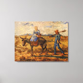 Morgens, Bauernpaar von Vincent van Gogh Leinwanddruck (Vorderseite)