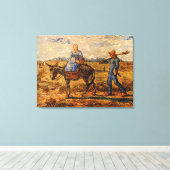 Morgens, Bauernpaar von Vincent van Gogh Leinwanddruck (Insitu (Holzboden))
