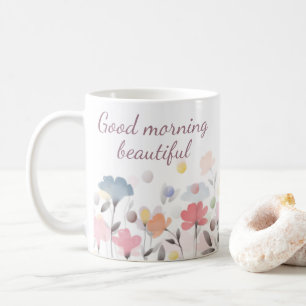Morgens Beautiful Watercolor Blume Kaffeetasse