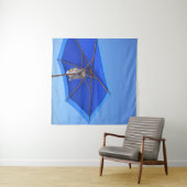 Morgens blauer und brauner Sonnenschirm Wandteppich (Beispiel (Horizontal))