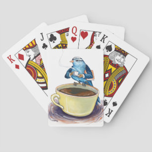 Morgens Cuppa-Kaffee Getweetet Spielkarten