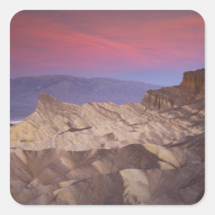 Morgens erstes Licht am Zabriskie Point und 2 Quadratischer Aufkleber