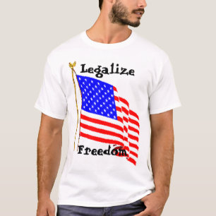 Morgens-Flagge png, legalisieren Freiheit T-Shirt
