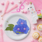 Morgens Gloria Purple Blumen Wasserfarbe Pappteller (Party)