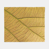 Morgens goldgelbes Blatt Muster. Fleecedecke (Vorderseite (Horizontal))