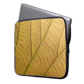 Morgens goldgelbes Blatt Muster. Laptopschutzhülle (Vorderseite Links)