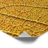 Morgens goldgelbes Blatt Muster. Poster (Ecke)