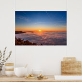 Morgens Höhepunkt über Wolken Poster (Küche)