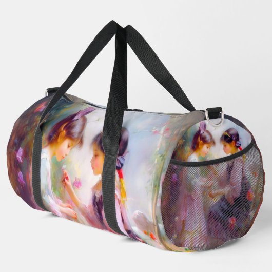 Morgens im Garten Duffle Bag (Rechte Ecke)