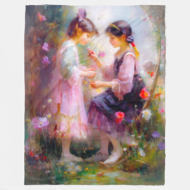 Morgens im Garten Fleecedecke