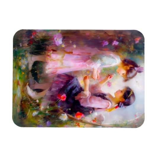 Morgens im Garten Magnet (Horizontal)