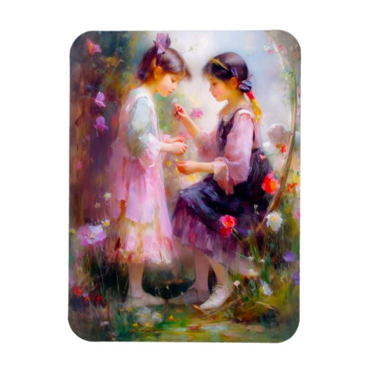 Morgens im Garten Magnet (Vertikal)