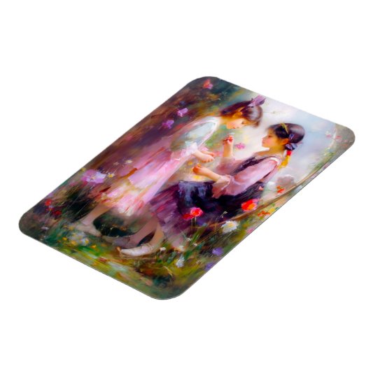 Morgens im Garten Magnet (Linke Seite)