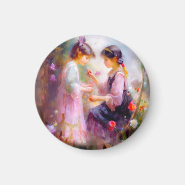 Morgens im Garten Magnet