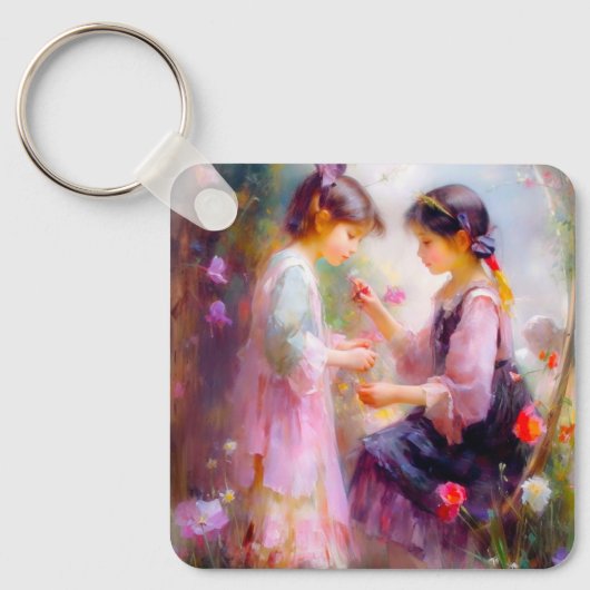 Morgens im Garten Schlüsselanhänger (Vorderseite)