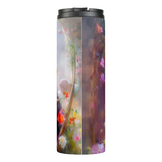 Morgens im Garten Thermosbecher (Rückseite)