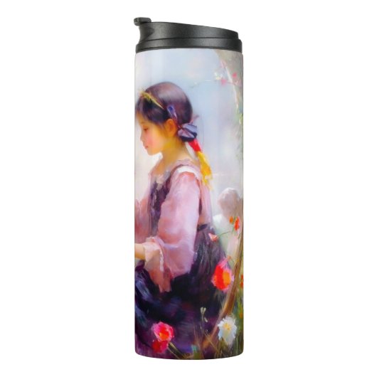 Morgens im Garten Thermosbecher (Nach rechts gedreht)