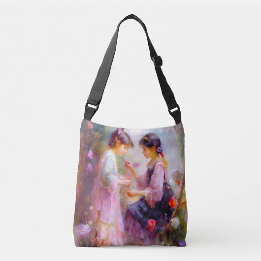 Morgens im Garten Tragetaschen Mit Langen Trägern (Vorderseite)