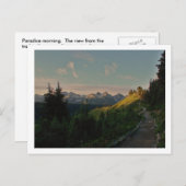 Morgens im Paradies Postkarte (Vorne/Hinten)