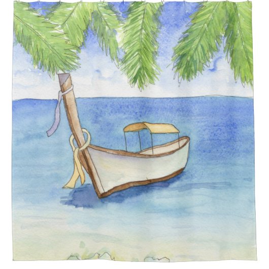 Morgens in Bali Duschvorhang (Vorderseite)