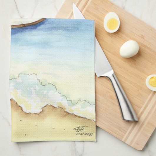 Morgens in Bali Geschirrtuch (Viertel Falte)