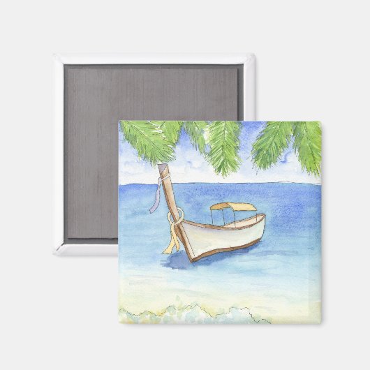 Morgens in Bali Magnet (Vorderseite/Rückseite)