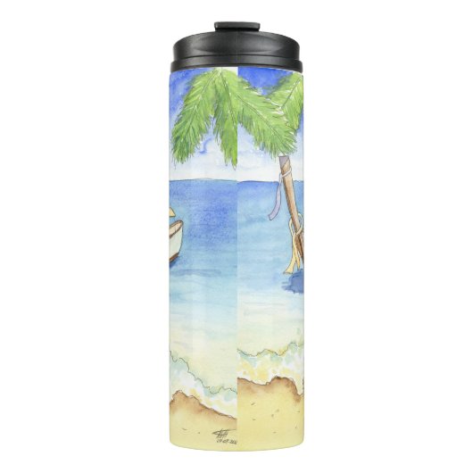 Morgens in Bali Thermosbecher (Vorderseite)