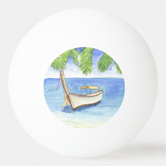 Morgens in Bali Tischtennisball (Vorderseite)