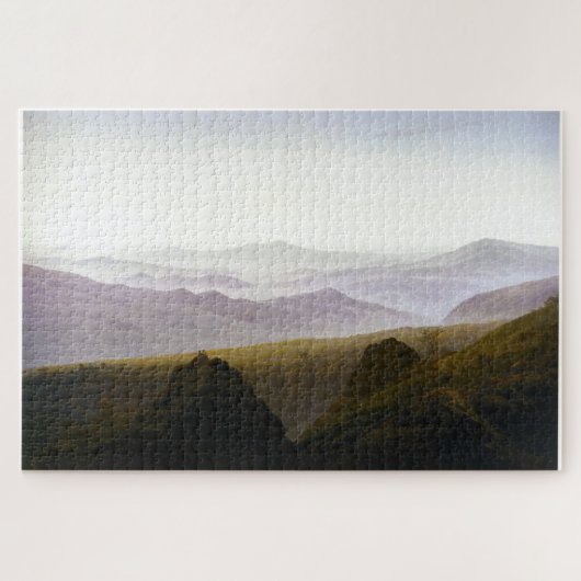Morgens in den Bergen - Caspar David Friedrich Puzzle (Horizontal)
