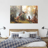 Morgens in einem Kiefernwald Kunst Leinwanddruck (Insitu (Schlafzimmer))
