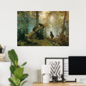Morgens in einem Kiefernwald von Ivan Shishkin Poster (Heimbüro)