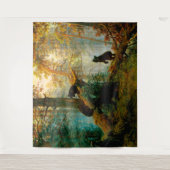 Morgens in einem Pinienwald Bären mit Cubs Shishki Wandteppich (Vorderseite)