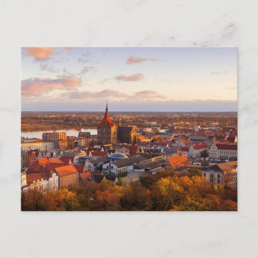 Morgens in Rostock Deutschland Postkarte (Vorderseite)